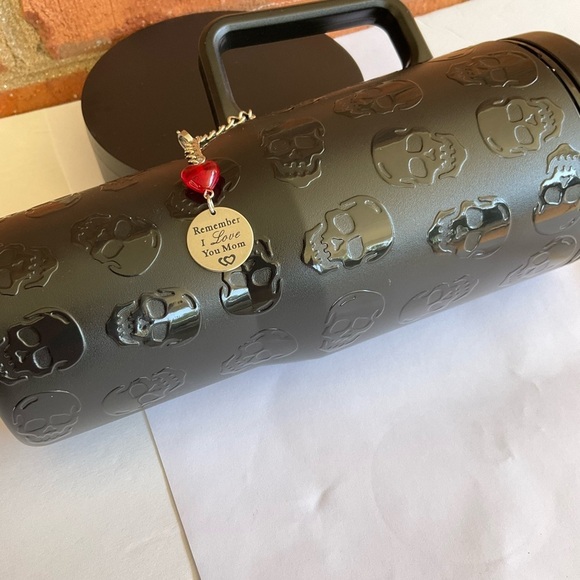 Hand Crafted Mom Charm for Tumbler Handle Stanley Cup Water Bottle Red Silver - Picture 9 of 11